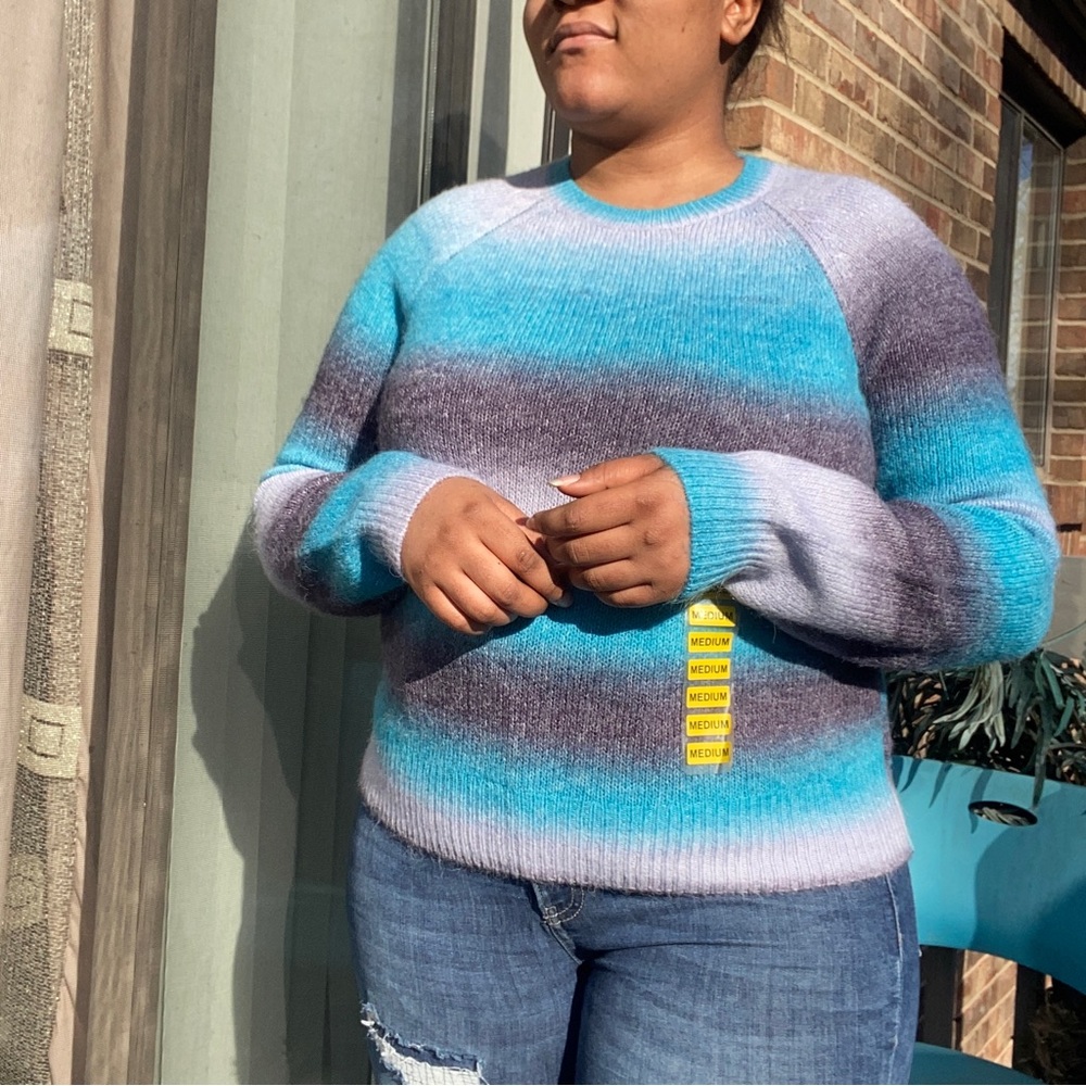 BB Dakota by Steve Madden Ombre Sweater Blue Ombré Womens Size M